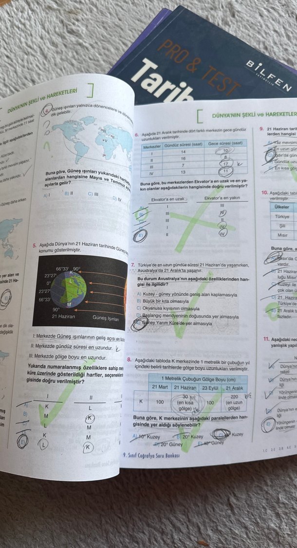 BİLFEN yayincilik 9.sinif coğrafya soru bankası - Görsel 5