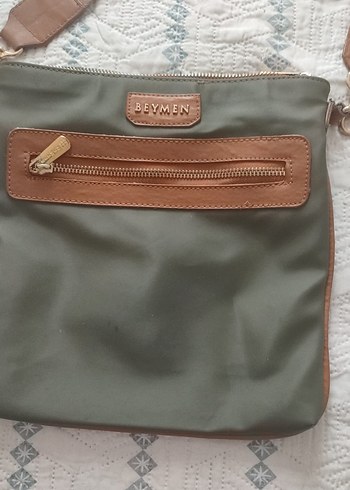 Gri Kahverengi Fermuarlı Kadın Çanta - Görsel 2