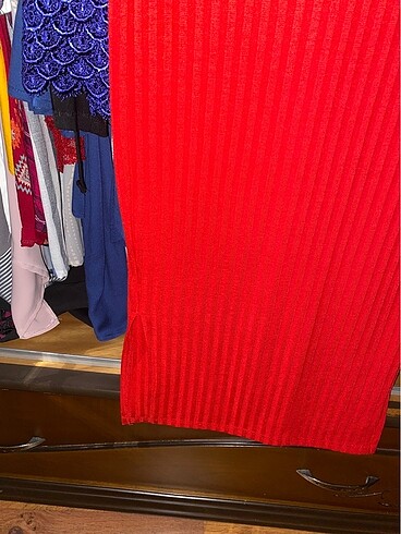 Koton Koton kırmızı midi triko elbise