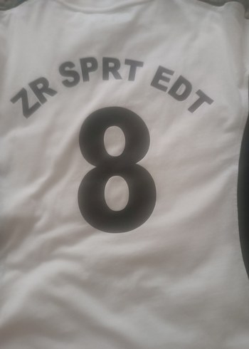 Beyaz Siyah Baskılı Erkek Spor Tişört - Görsel 3