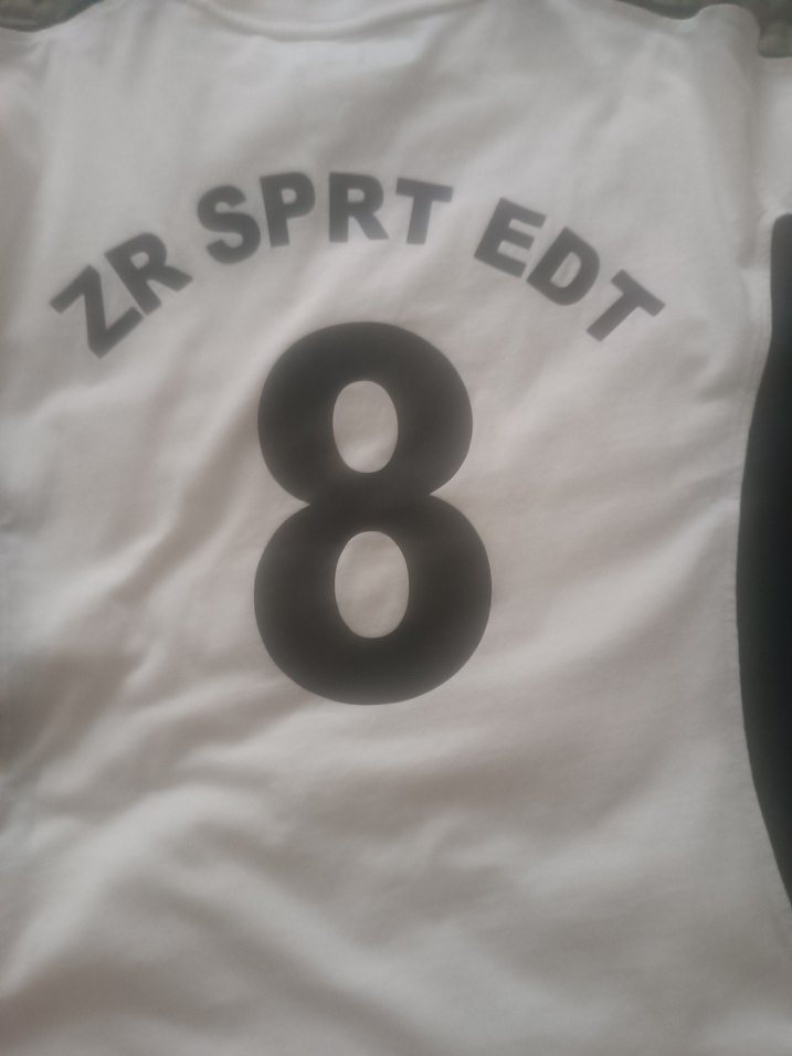 Beyaz Siyah Baskılı Erkek Spor Tişört - Görsel 3