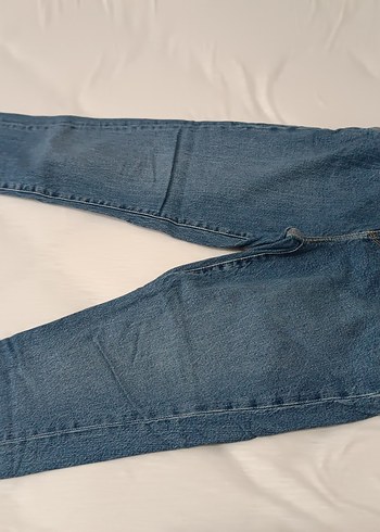 Mavi Parlak Denim Kadın Jean Pantolon - Görsel 5