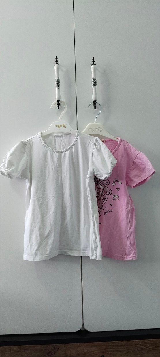 Pembe Unicorn Baskılı Kız Tişörtü ikili fiyatıdir - Görsel 3