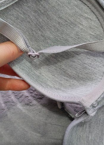 Beyaz ve Gri Minimalist Sütyen Seti - Görsel 2