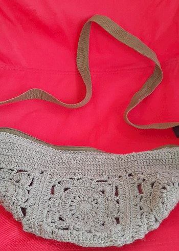 sütlü kahve elişi motif Detaylı Örgü Bohem Kadın Çanta