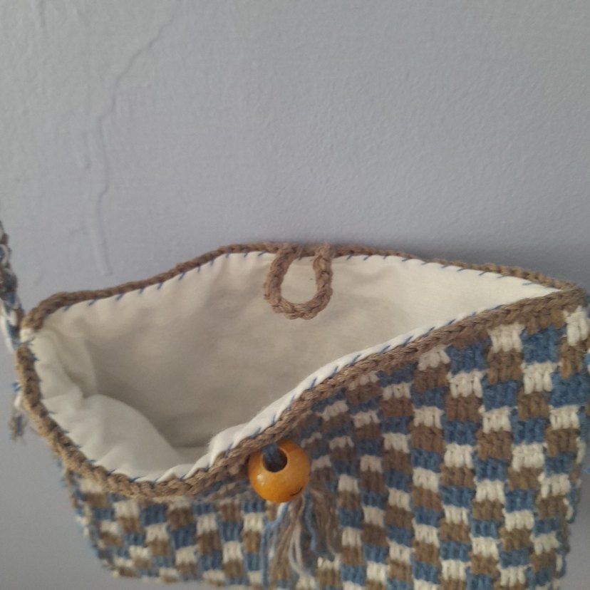 vizon Örgü Bohem Kadın Çapraz Çanta - Görsel 3