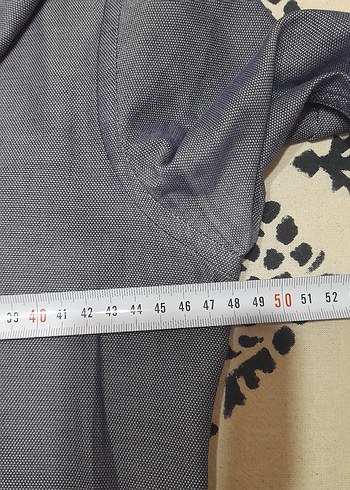 Massimo Dutti Düğmeli Gri Erkek Denim Gömlek - Görsel 5