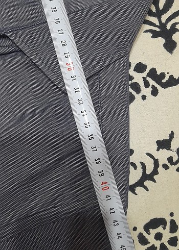 Massimo Dutti Düğmeli Gri Erkek Denim Gömlek - Görsel 6