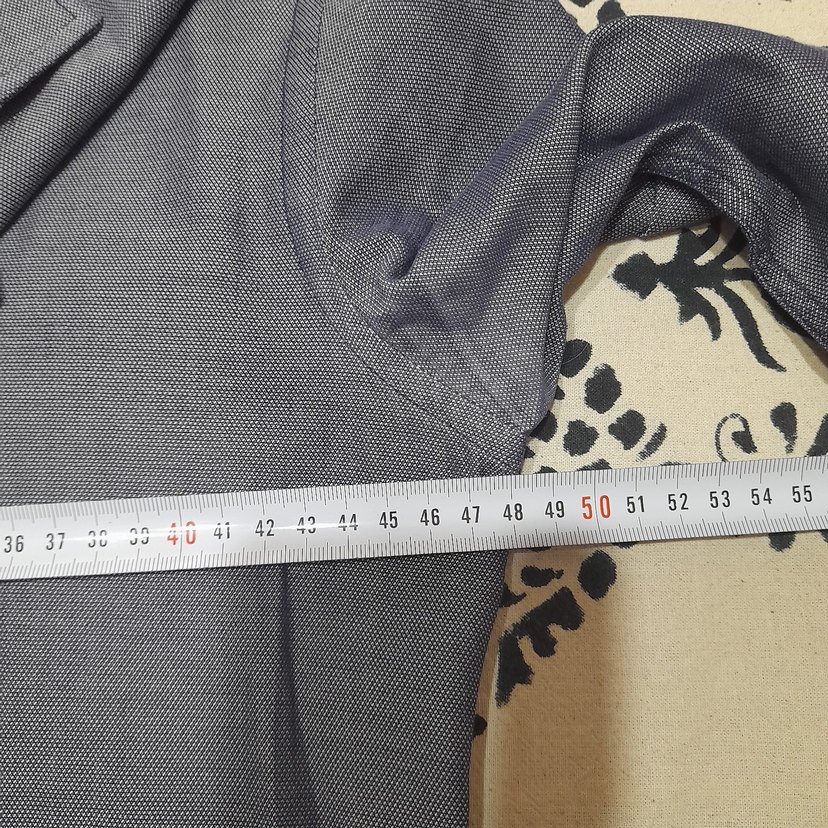 Massimo Dutti Düğmeli Gri Erkek Denim Gömlek - Görsel 5