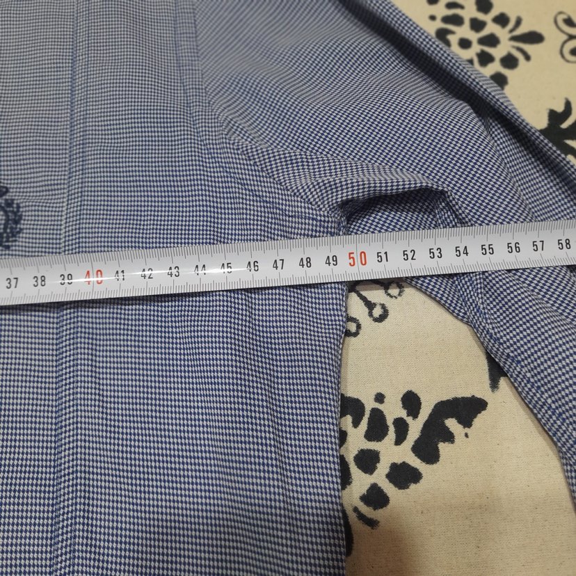 Gri Erkek Denim Gömlek, Düğmeli, Uzun Kollu - Görsel 5