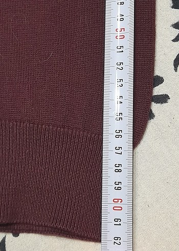 Bordo Kiğılı marka erkekYün Kazak, Bisiklet Yaka - Görsel 4