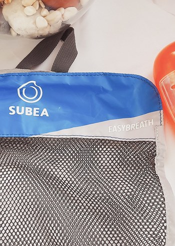 Mavi Tam Yüz Dalış Maskesi Fermuarlı Çanta - Görsel 8