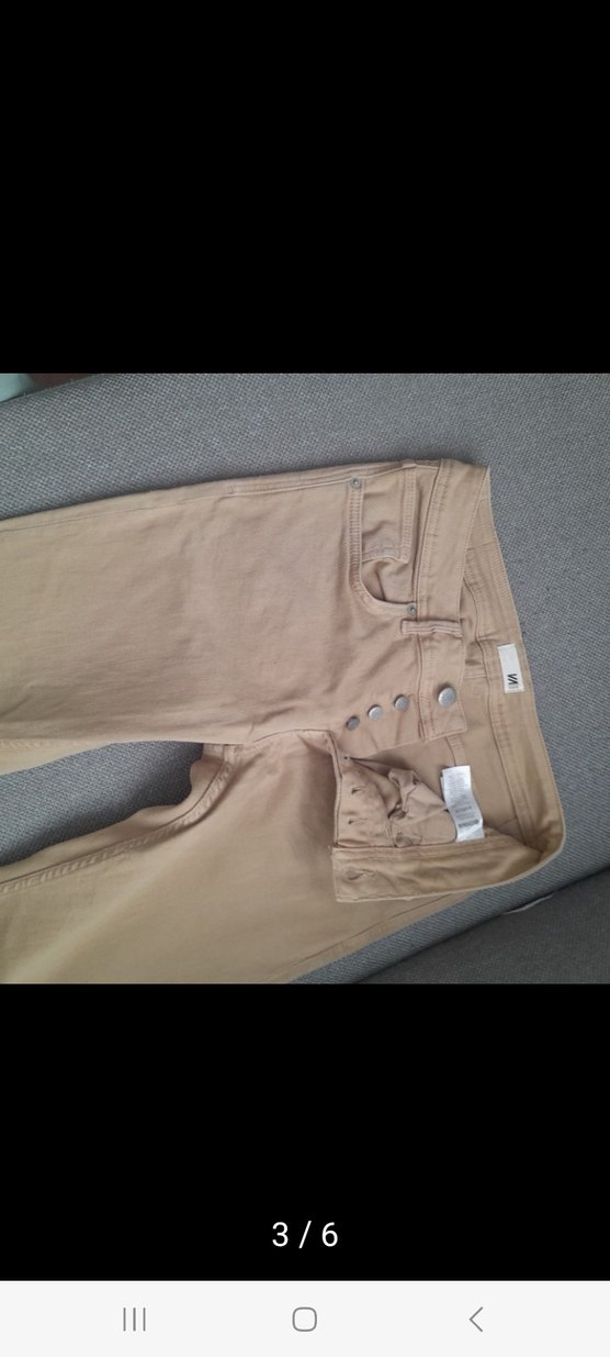 wakkoromaBej erkek Pamuk Kumaş Pantolon - Görsel 3