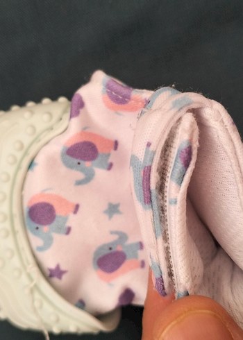 Fil desenli beyaz bebek diş kaşıyıcı - Görsel 4