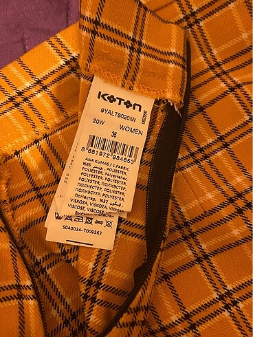 36 Beden çeşitli Renk Koton Etek