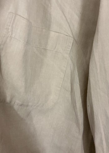 Bej Pamuk Erkek Gömlek Uzun Kollu - Görsel 3