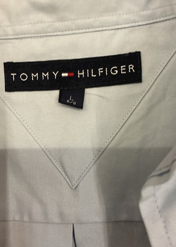 tommy hilfiger açık mavi gömlek - Görsel 3