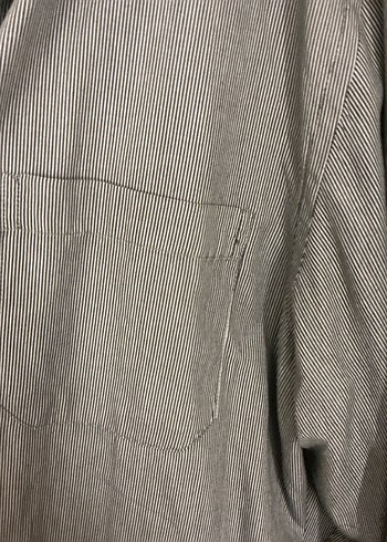 Çizgili Pamuk Erkek Gömlek, Rahat Kesim, Uzun Kollu - Görsel 2