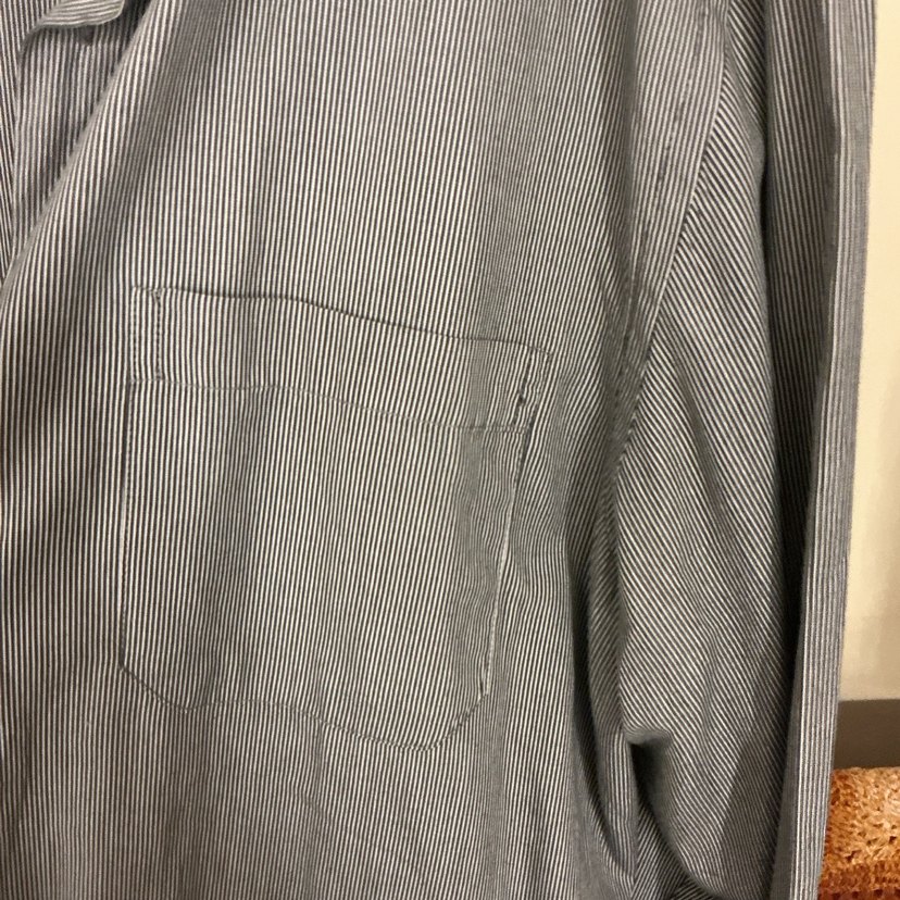 Çizgili Pamuk Erkek Gömlek, Rahat Kesim, Uzun Kollu - Görsel 2