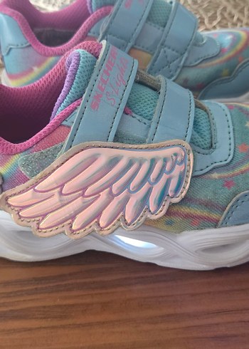 Skechers Renkli Bağcıksız Kız Çocuk Spor Ayakabı - Görsel 4