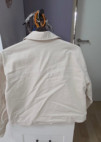 Bej Düğmeli Kadın Keten Ceket - Görsel 2