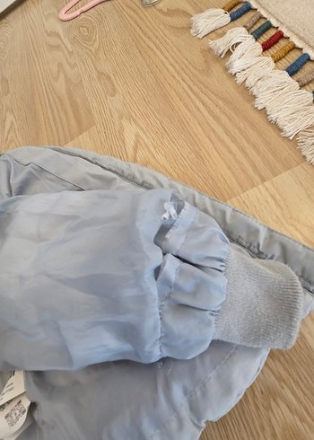 ZARA Kapüşonlu Gri unisex Çocuk Mont 2-3 yaş - Görsel 5