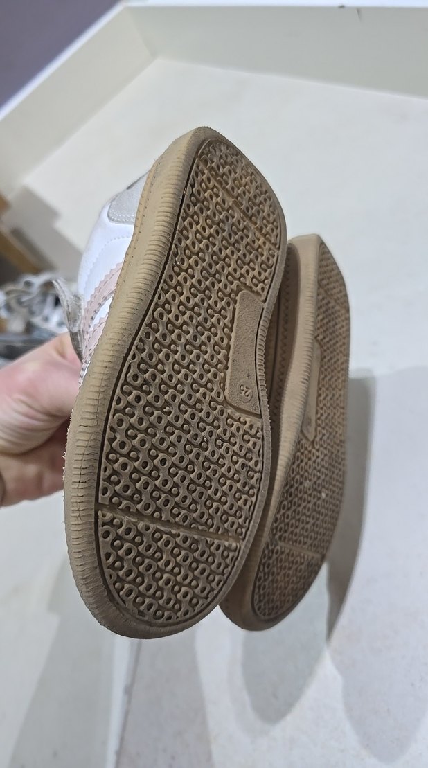 Kız Çocuk Beyaz Gri Cırtlı Spor Ayakkabı - Görsel 4