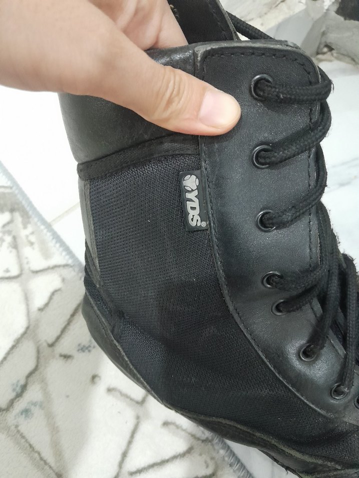 Siyah Bağcıklı Biker Erkek Bot - Görsel 4