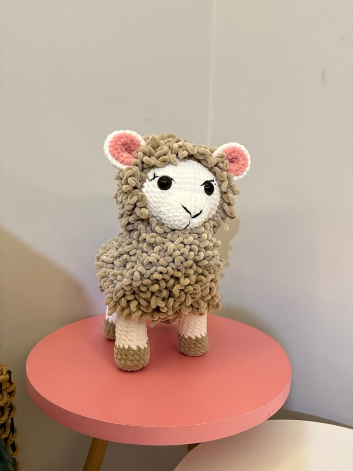 Pastel Renkli Sevimli Peluş Koyun Oyuncak - Görsel 4