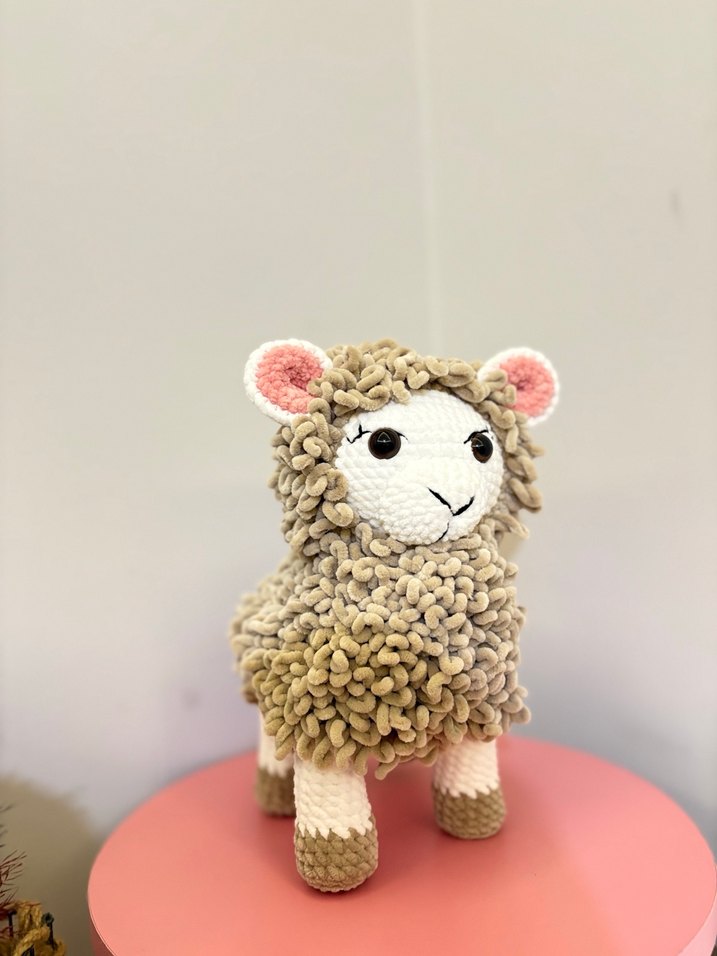 Pastel Renkli Sevimli Peluş Koyun Oyuncak - Görsel 2