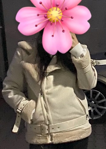 Kürklü Bej Mini Kadın Ceket - Görsel 2