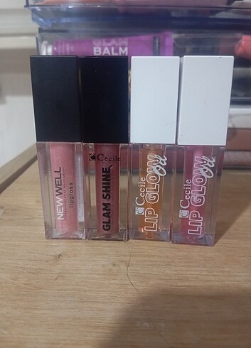 New well ve cecile lip glosslar ve cecile dudak yağları