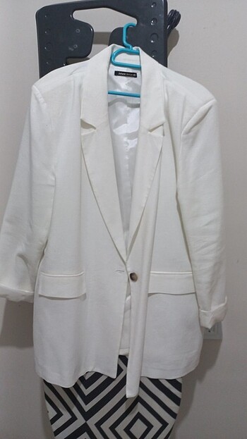 Beyaz Blazer Ceket 