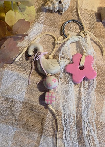 Accessorize  Pastel Cicekli Bohem Anahtarlik