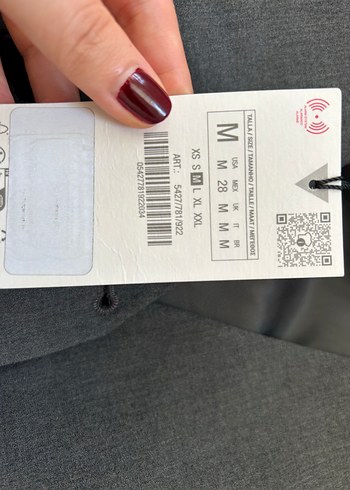 Zara Gri Düğmeli Kadın Keten Yelek