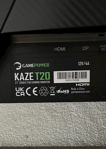 Gamepower Kaze T20 27 inç 200Hz IPS FHD Garantili - Görsel 6