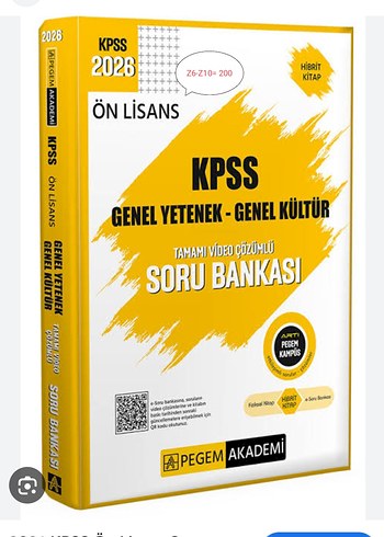 2026 KPSS Ön Lisans Genel Yetenek-Kültür Soru Bankası