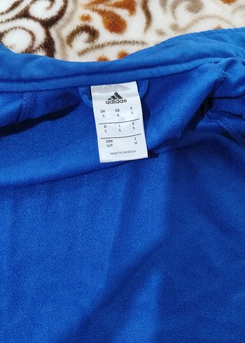 Mavi Adidas Fermuarlı Erkek Spor Sweatshirt - Görsel 2