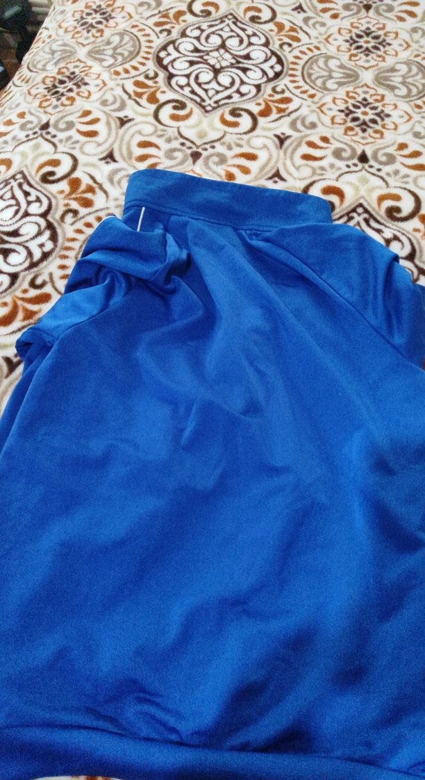 Mavi Adidas Fermuarlı Erkek Spor Sweatshirt - Görsel 3