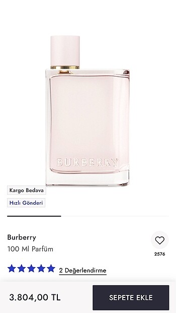 Burberry Her 100ml Parfüm