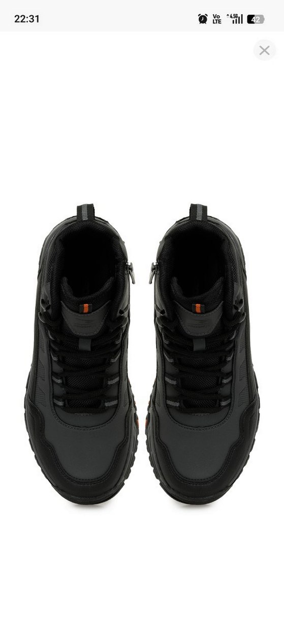 Bağcıklı Siyah Gri Outdoor Bot - Görsel 3