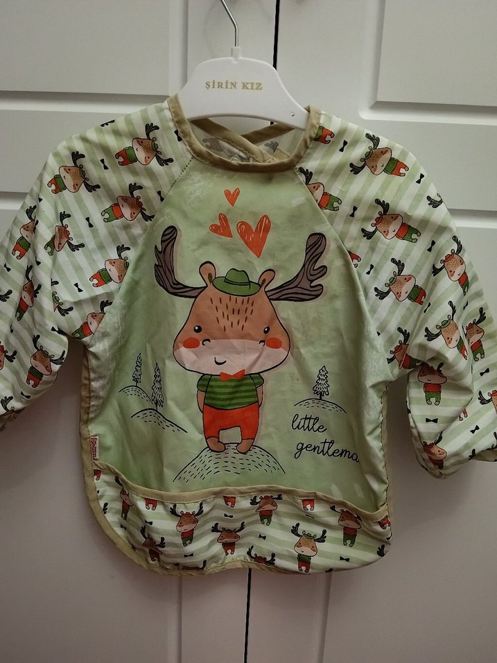 Renkli Baskılı Bebek Önlüğü - Görsel 2