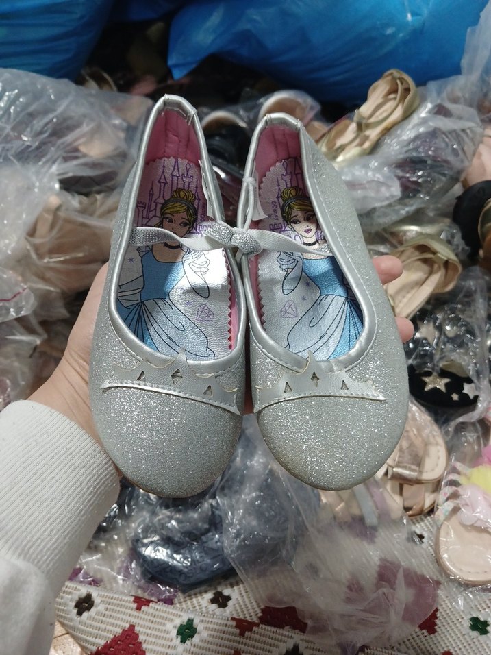 Gri Simli Kız Babet Ayakkabı - Görsel 2