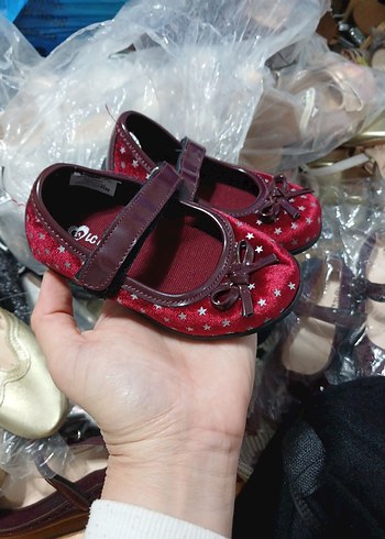 Kız Çocuk Kırmızı Nakışlı Tokalı Babet - Görsel 2