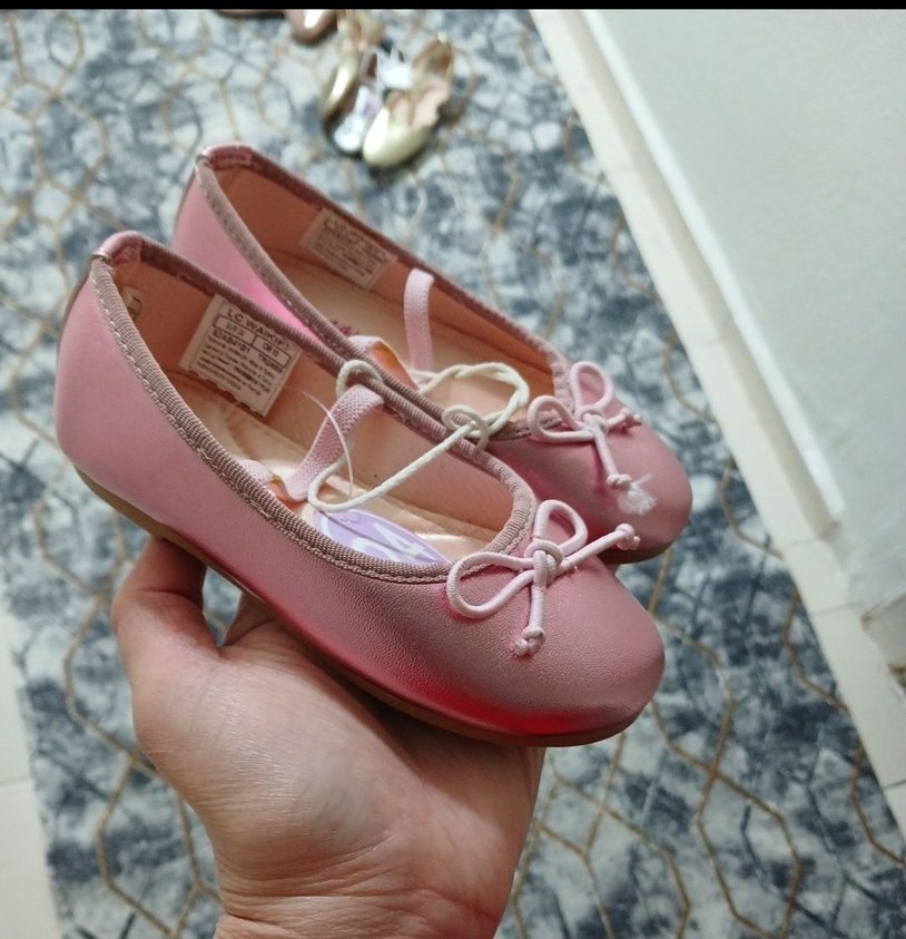 Pembe Elastik Bantlı Kız Çocuk Babet - Görsel 2