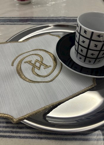 Vakko model gold işlemeli sunum peçeteleri - Görsel 3