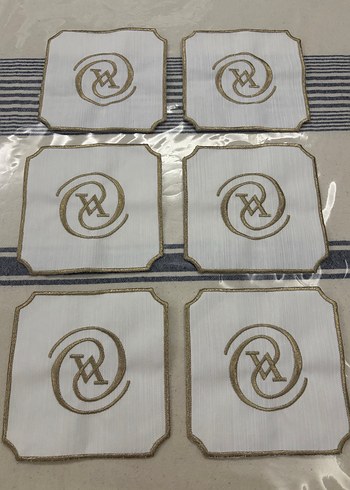 Vakko model gold işlemeli sunum peçeteleri - Görsel 5