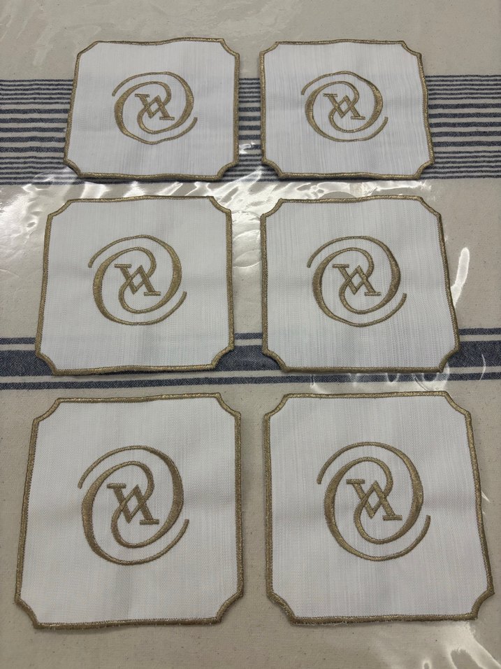 Vakko model gold işlemeli sunum peçeteleri - Görsel 5