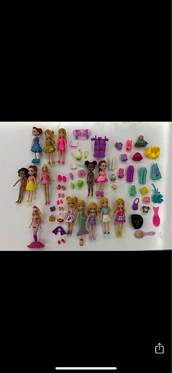 Polly pocket bebek ve aksesuarları