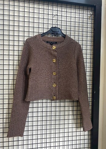 Rıver İsland Düğmeli Kahverengi Triko Kadın Hırka - Görsel 5